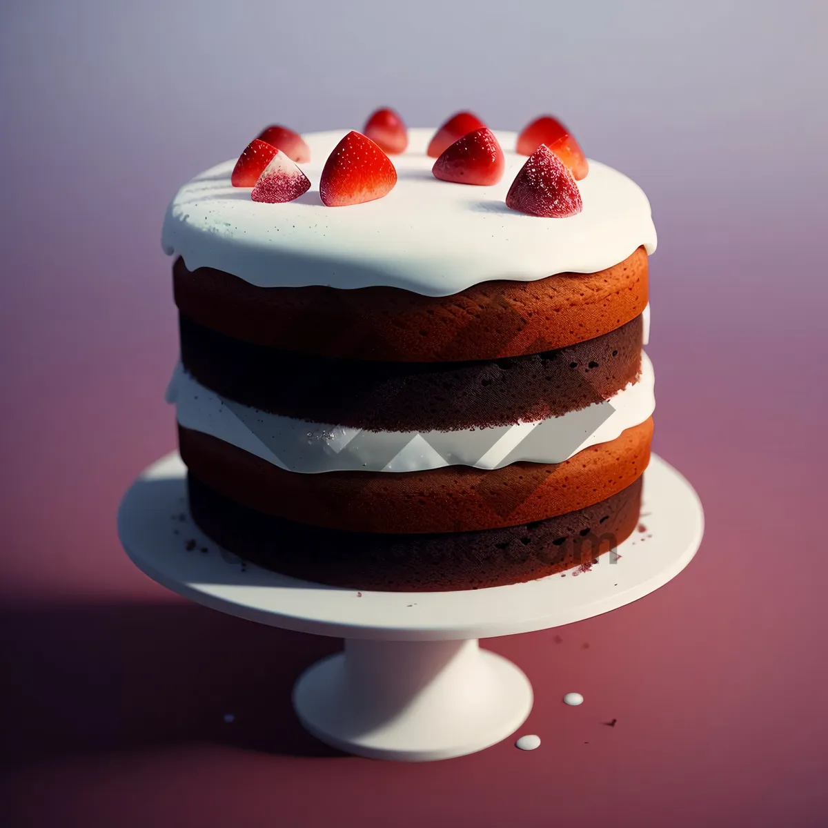 Picture of Delicious Berry Cupcake with Creamy Icing