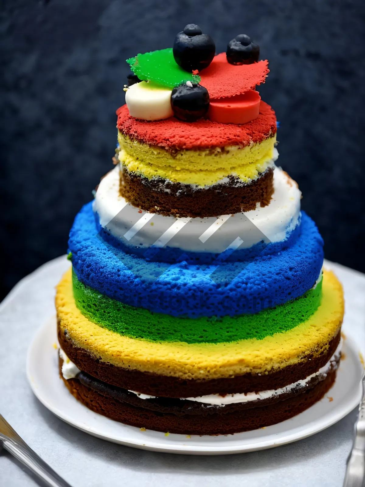 Picture of Delicious Fruit Cream Cake from Local Bakery