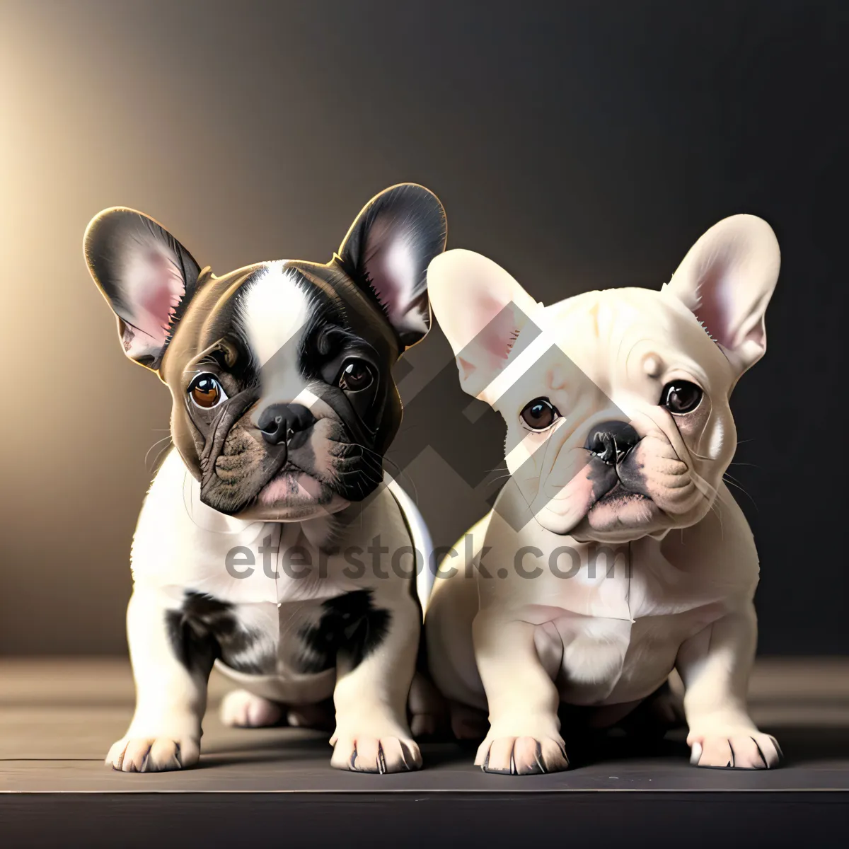 Picture of Endearing Bulldog Puppy with Delightful Wrinkled Expression