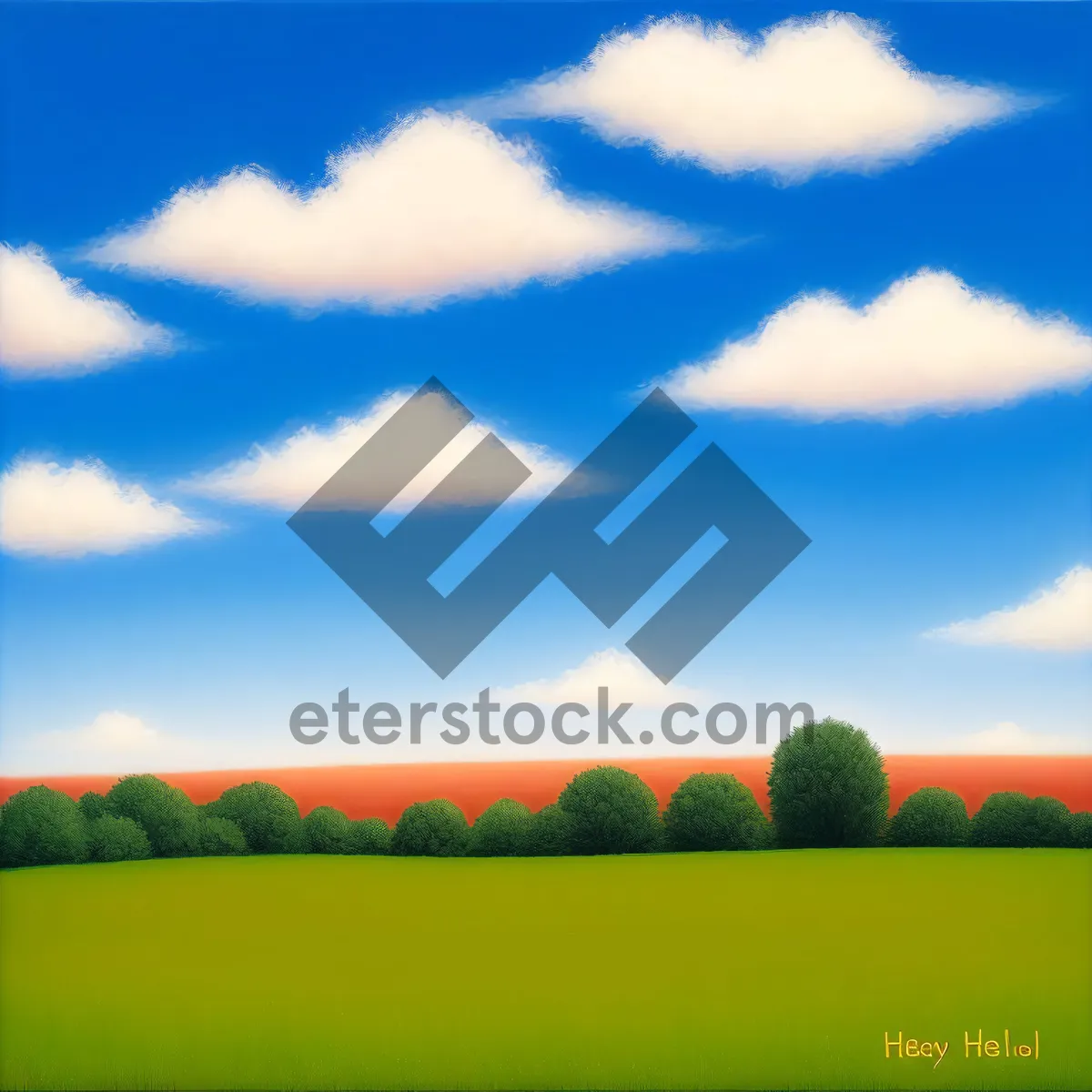 Picture of Vibrant Autumn Meadow with Scenic Horizon