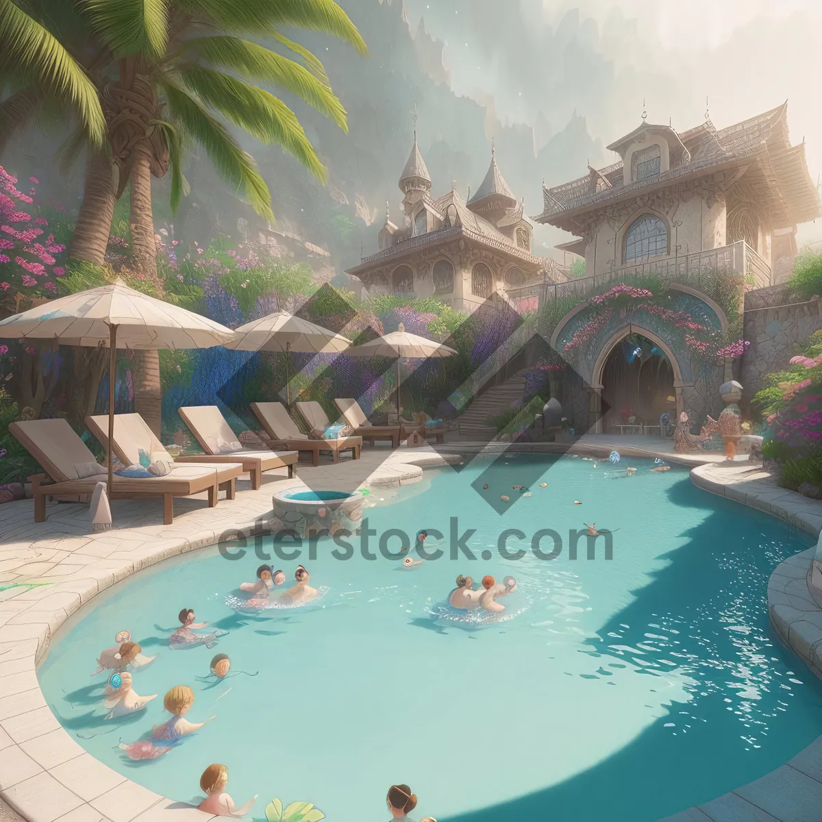 Picture of Tropical Escape: Luxury Resort Pool with Ocean View