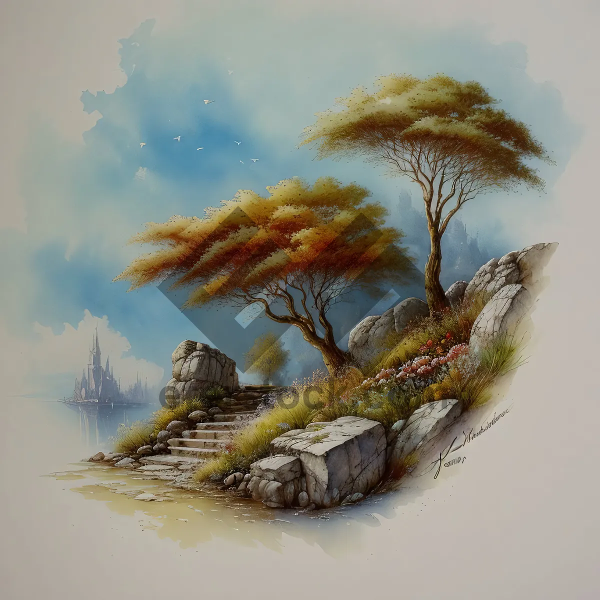 Picture of Tranquil Tropical Paradise by the Sea