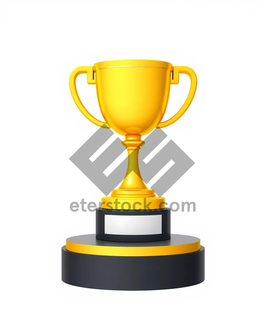 Picture of 3D glass symbol icon gold bronze