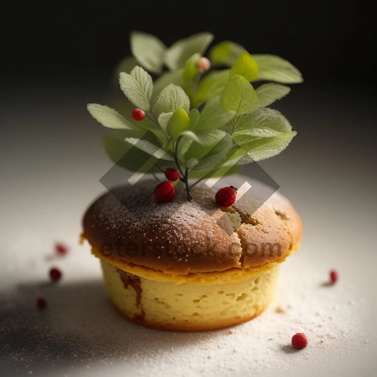 Picture of Sweet Berry Breakfast Plate with Chocolate Garnish