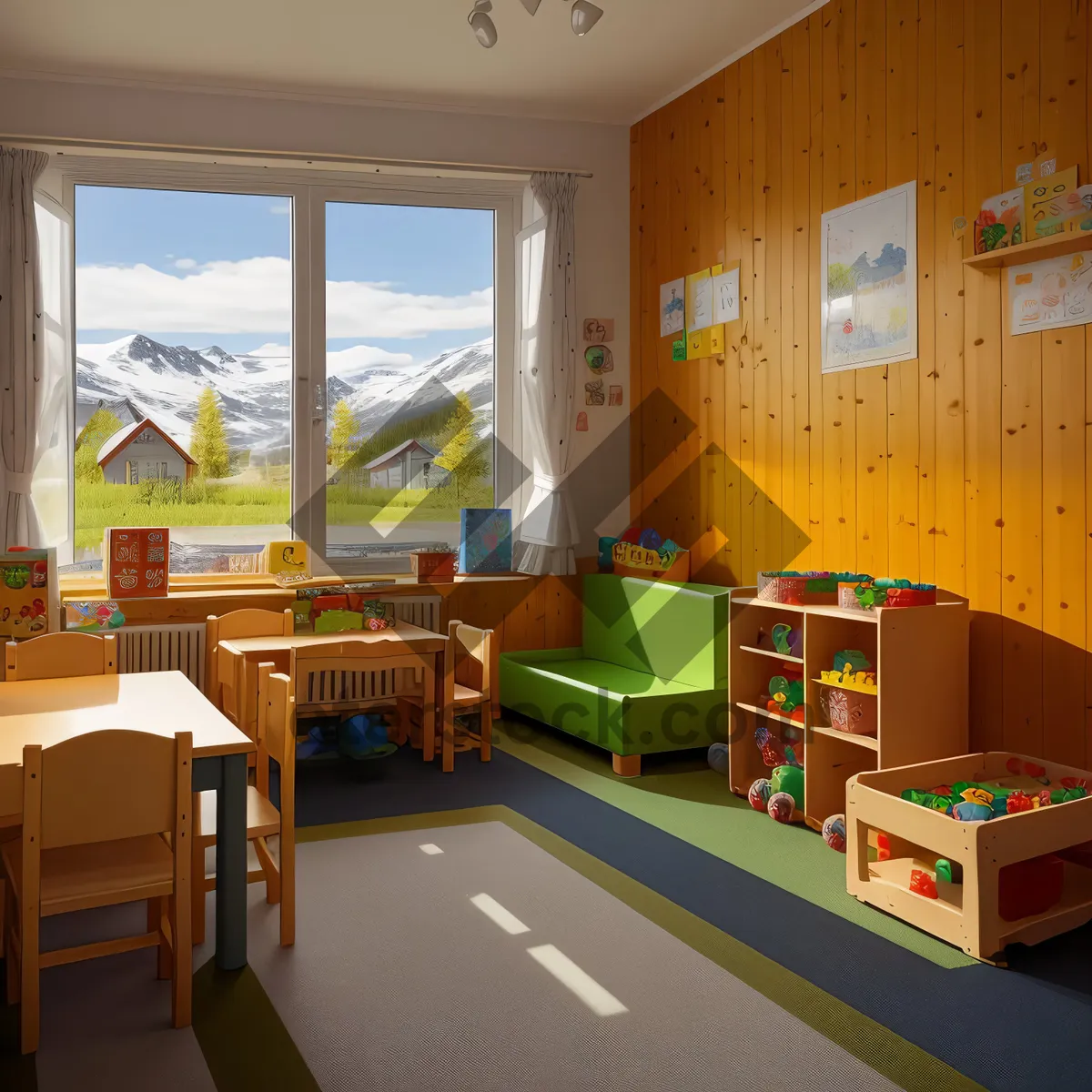 Picture of Modern Interior with Contemporary Furniture and Wood Flooring