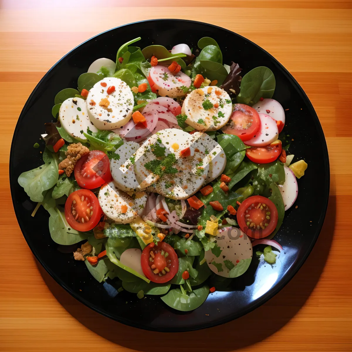 Picture of Gourmet salad with fresh vegetables and cheese