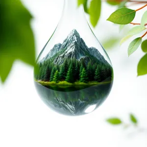 Red wine in glass goblet with globe reflection.