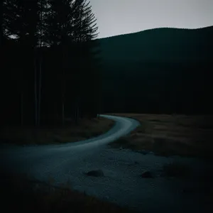 Sunset Beach Road amidst Serene Coastal Landscape