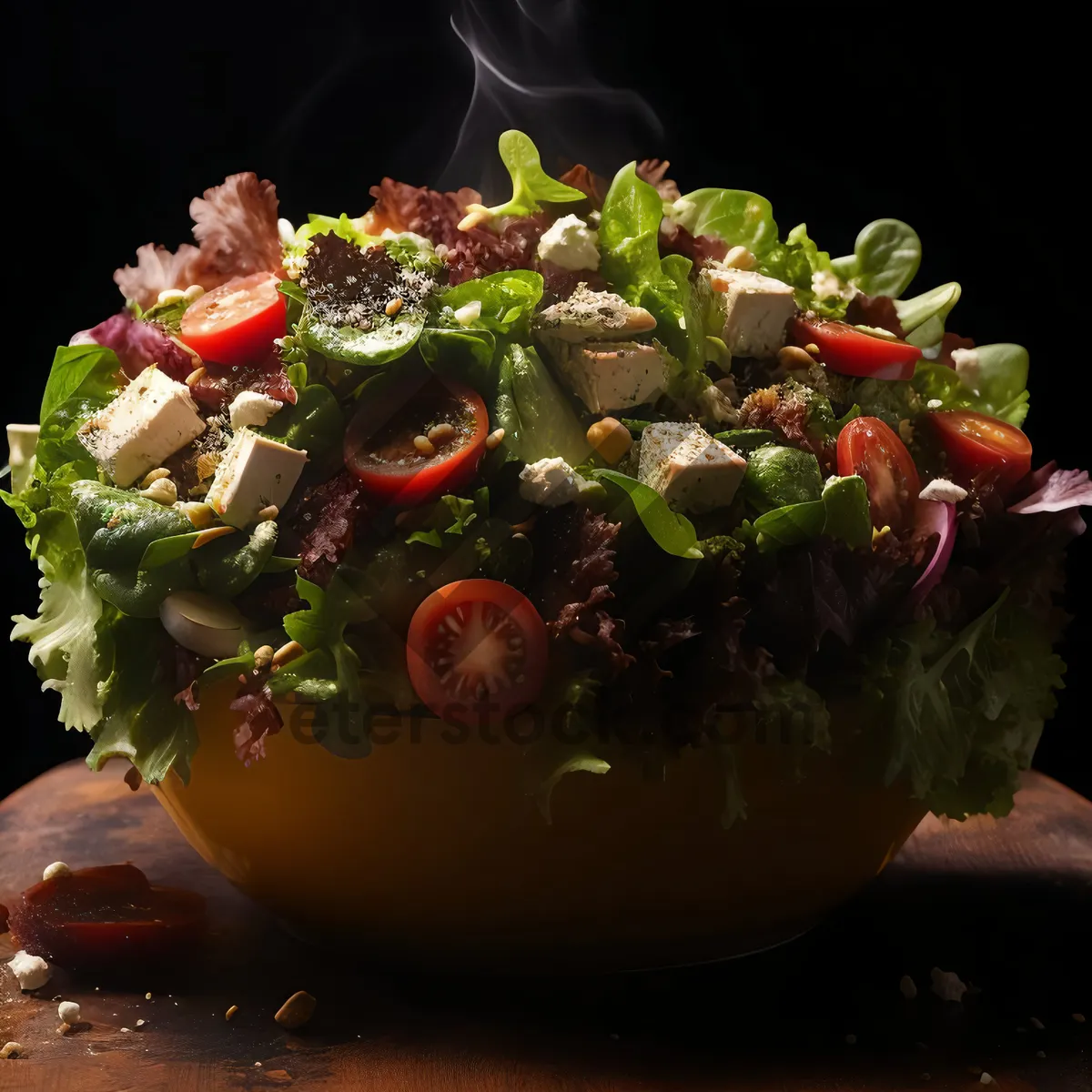 Picture of Fresh Vegetable Salad Plate with Pepper and Tomato