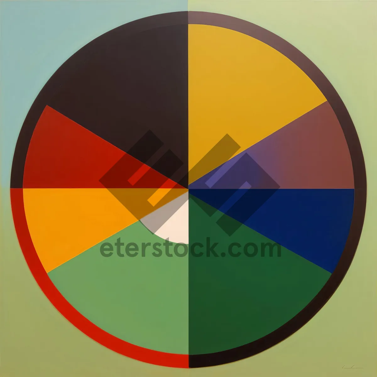 Picture of Round Flag Icon Symbol Design