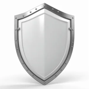 Metal shield emblem set for web design