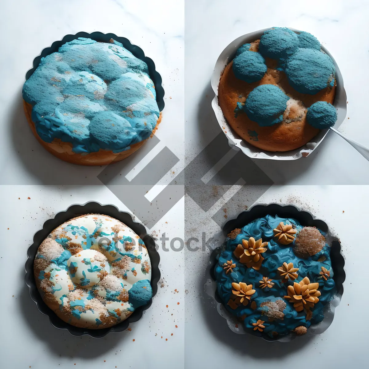 Picture of Round Blueberry Candy Ball on a Plate