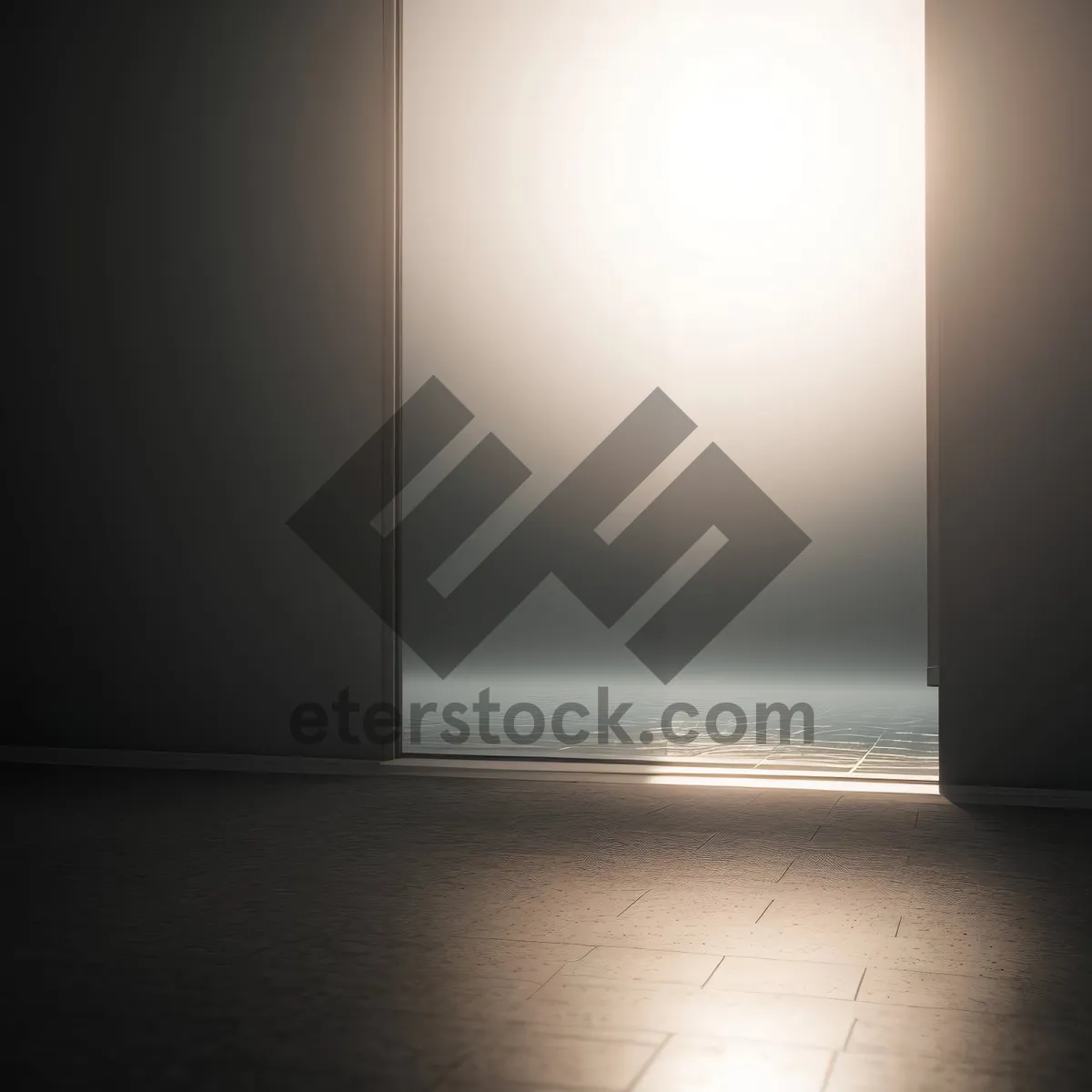 Picture of Sunset Glow in Empty Corner Hall