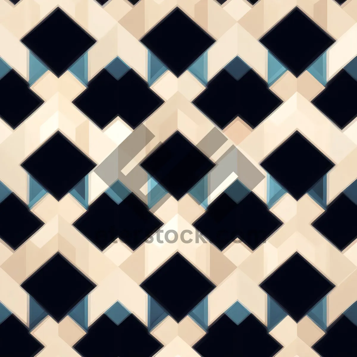 Picture of Geometric Checkered Mosaic Tile Design Texture Background