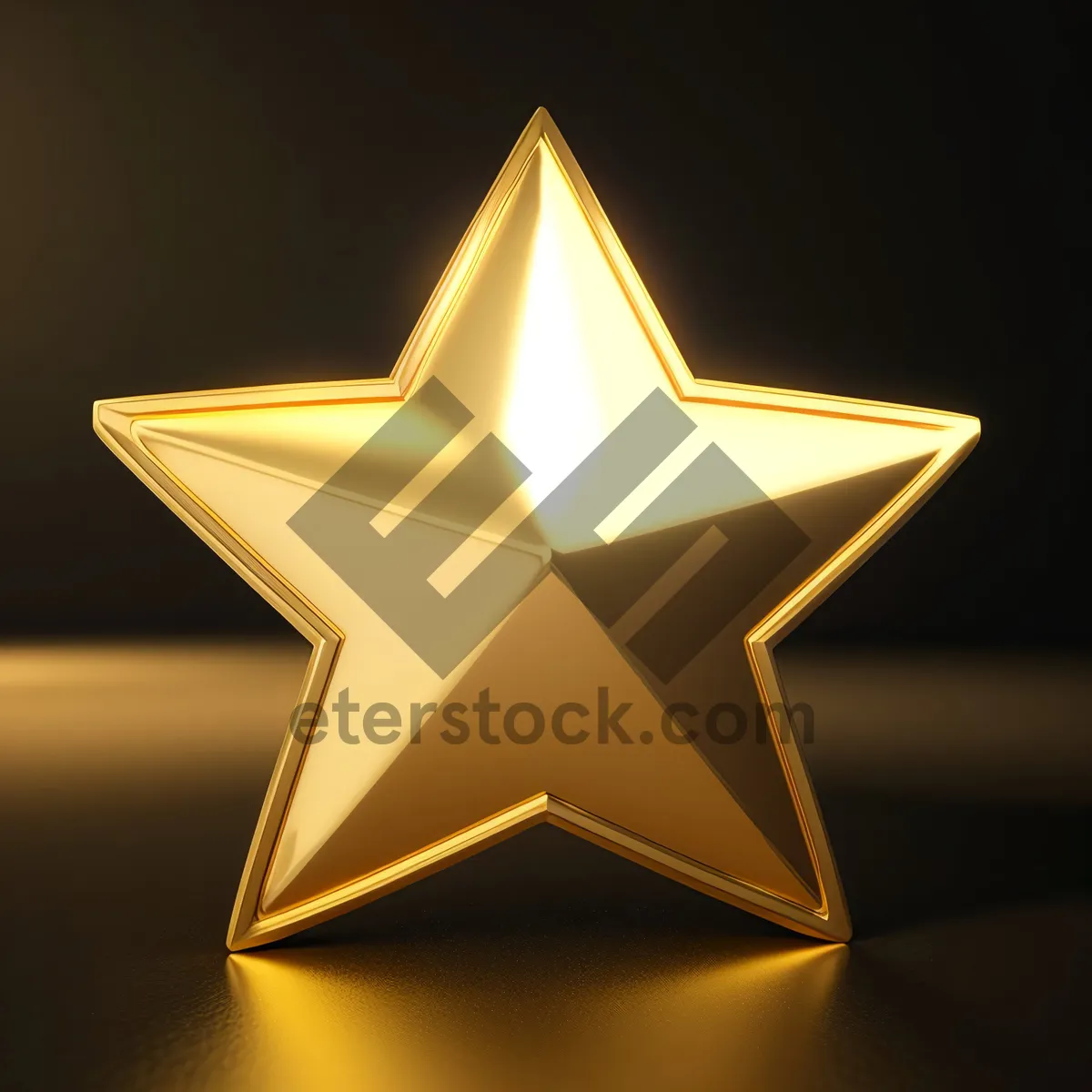 Picture of Shiny 3D Glass Star Symbol Icon