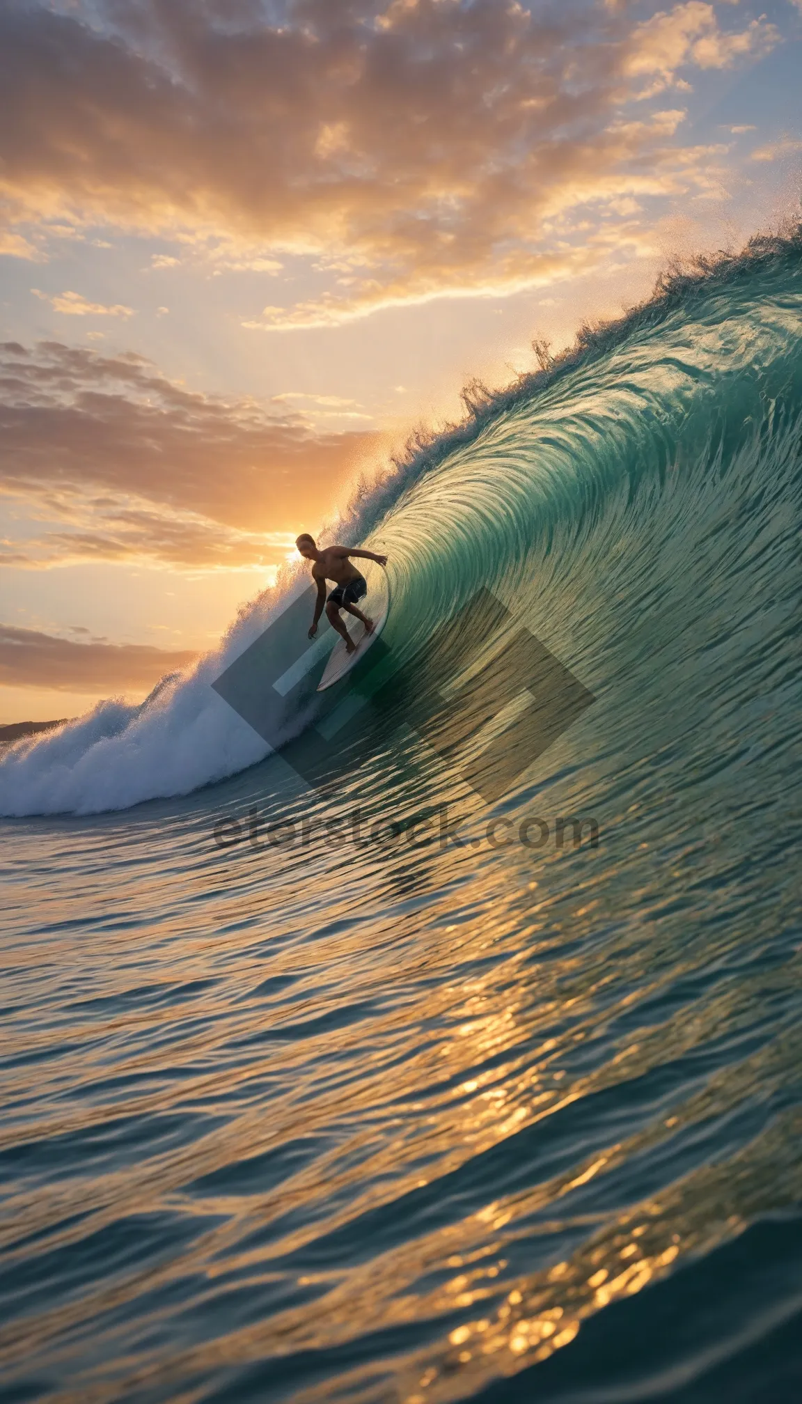 Picture of Picturesque Sunset Beach with Reflection in Water.