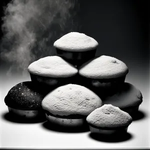 Tranquil Stack of Gray Spa Stones for Relaxation