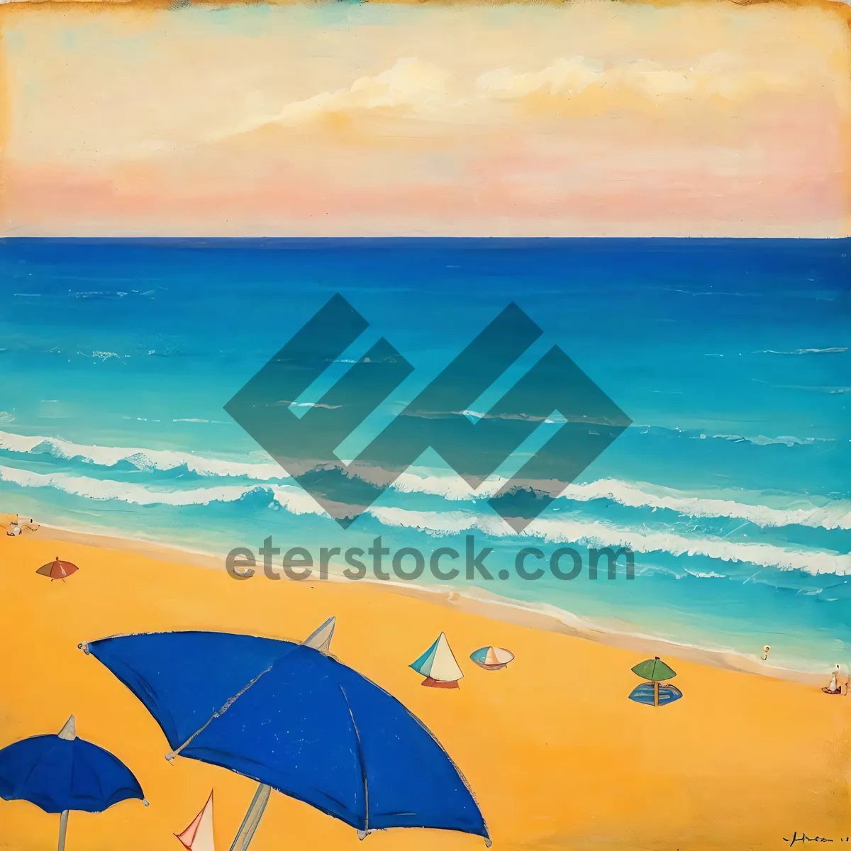 Picture of Stunning Tropical Beach Paradise with Clear Turquoise Waters