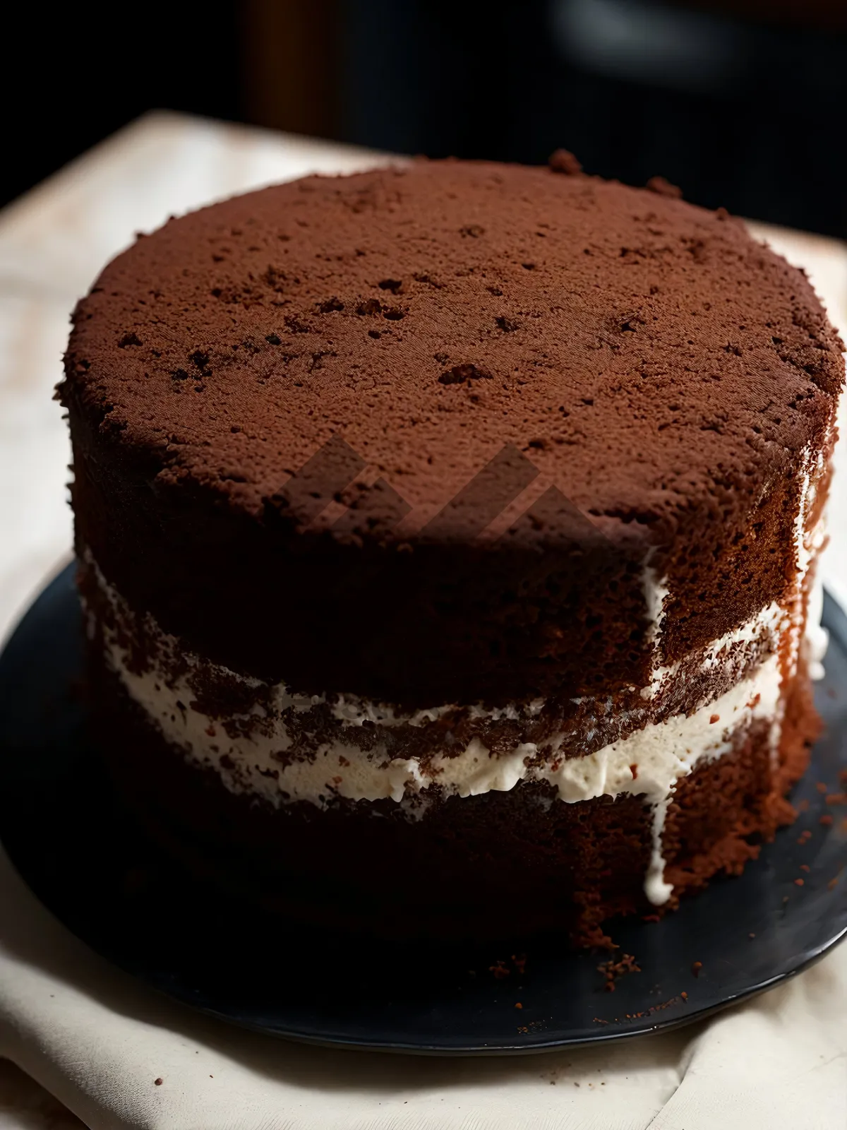 Picture of Delicious Chocolate Cake Slice with Chocolate Sauce