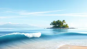 Tropical Paradise: Hot Sun, Relaxing Waves, Stunning Landscape.