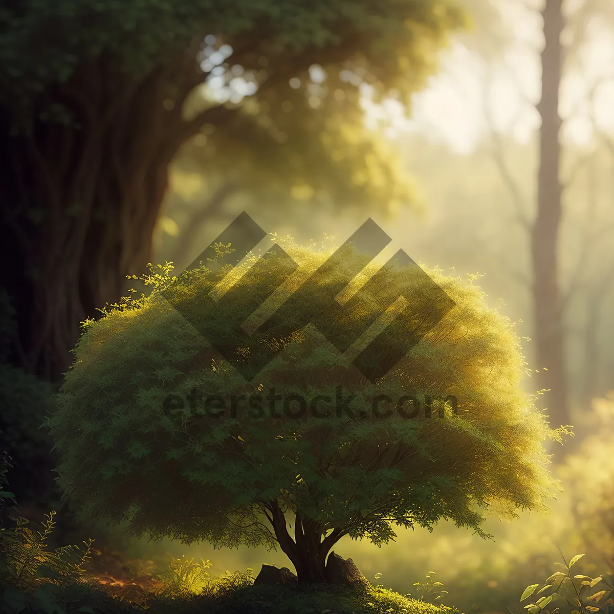 Picture of Serene Summer Sunrise Over Countryside Meadow