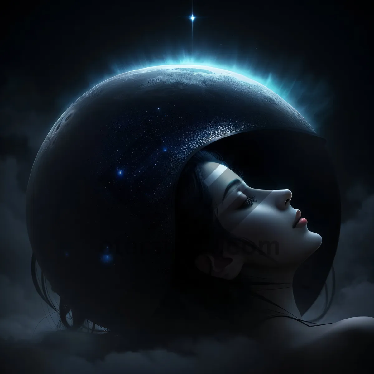 Picture of Galactic Moonlight Space Art