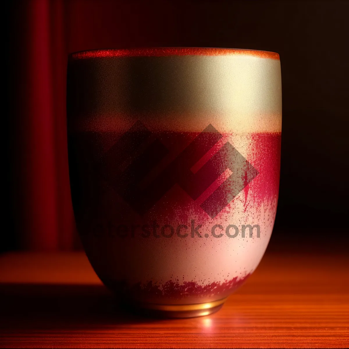 Picture of Red Wine Glass on Restaurant Table