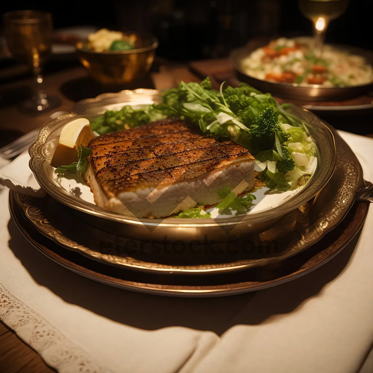 Picture of Gourmet vegetable plate with fresh salad