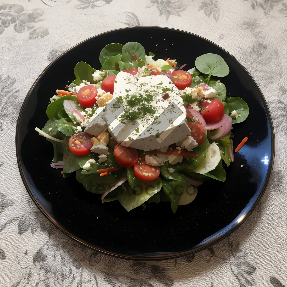 Picture of Fresh Gourmet Salad with Grilled Meat and Cheese