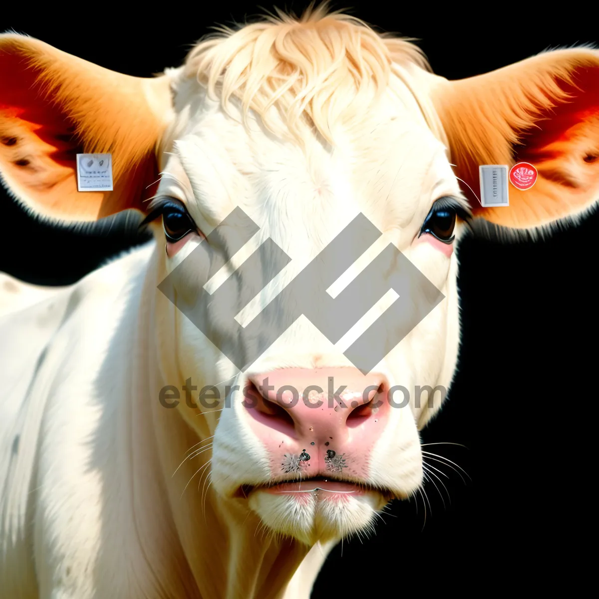 Picture of Farm Life: Grazing Cattle on Green Pasture