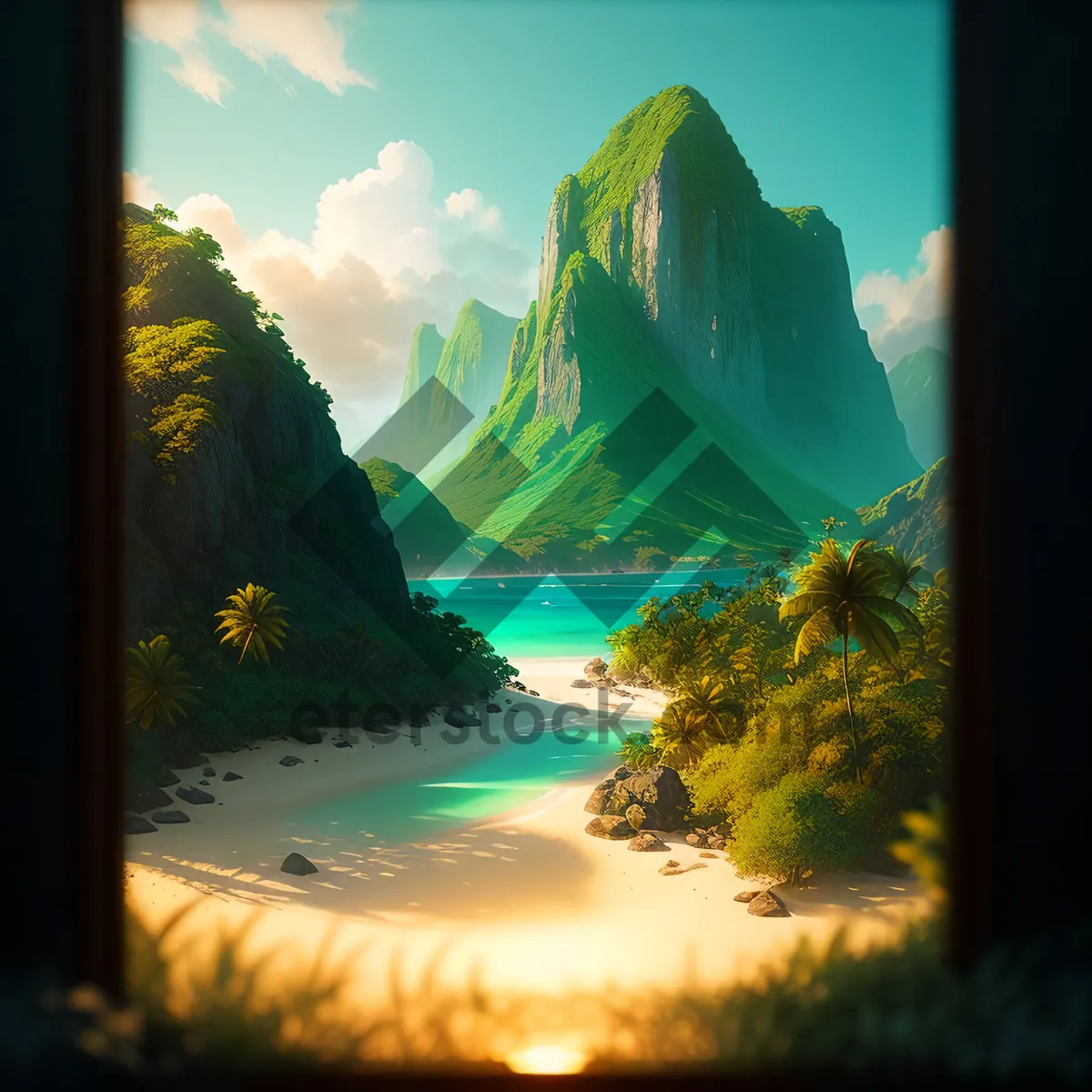 Picture of Serenity at Sunset: A Majestic Coastal Horizon
