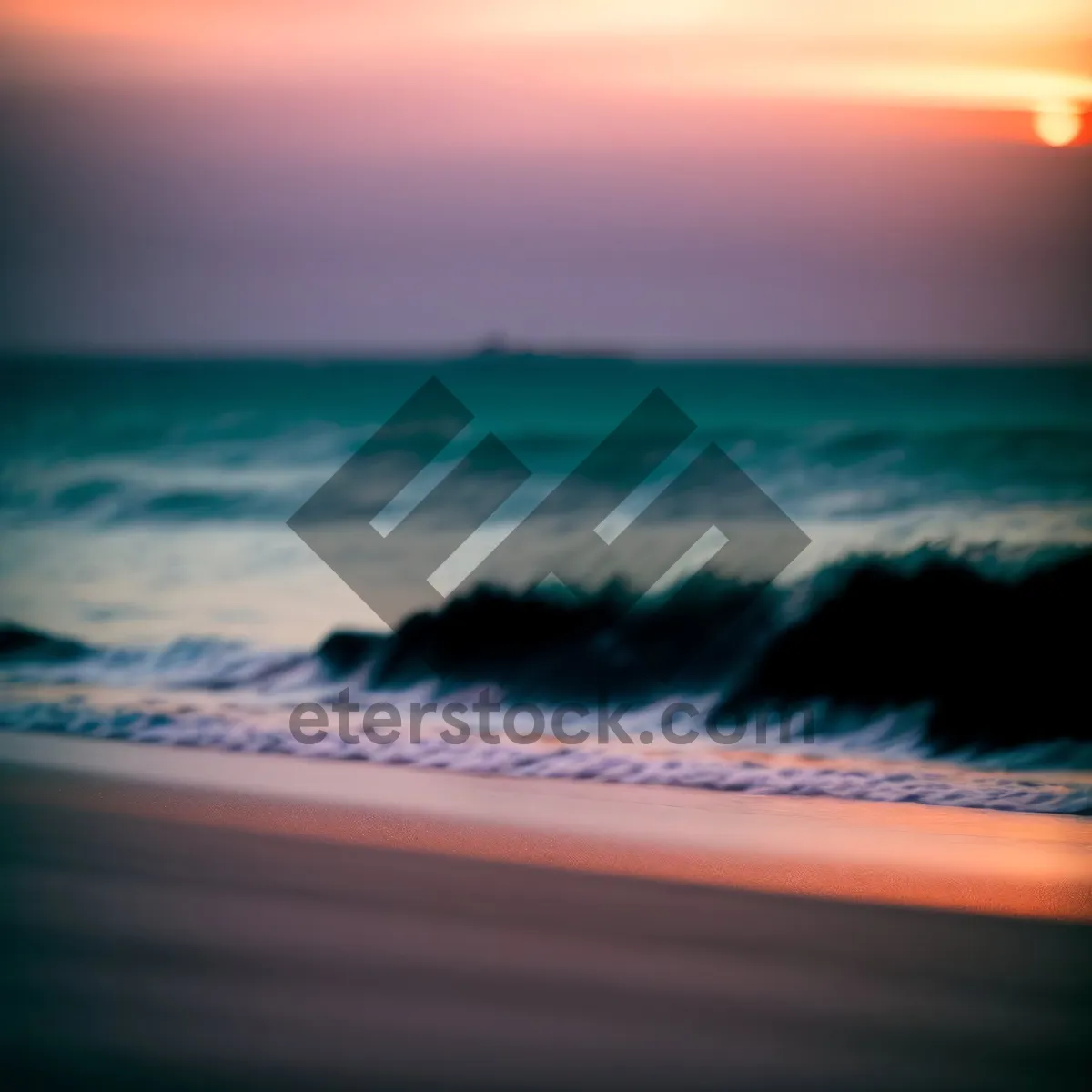 Picture of Vibrant Coastal Sunset Over Turquoise Waters