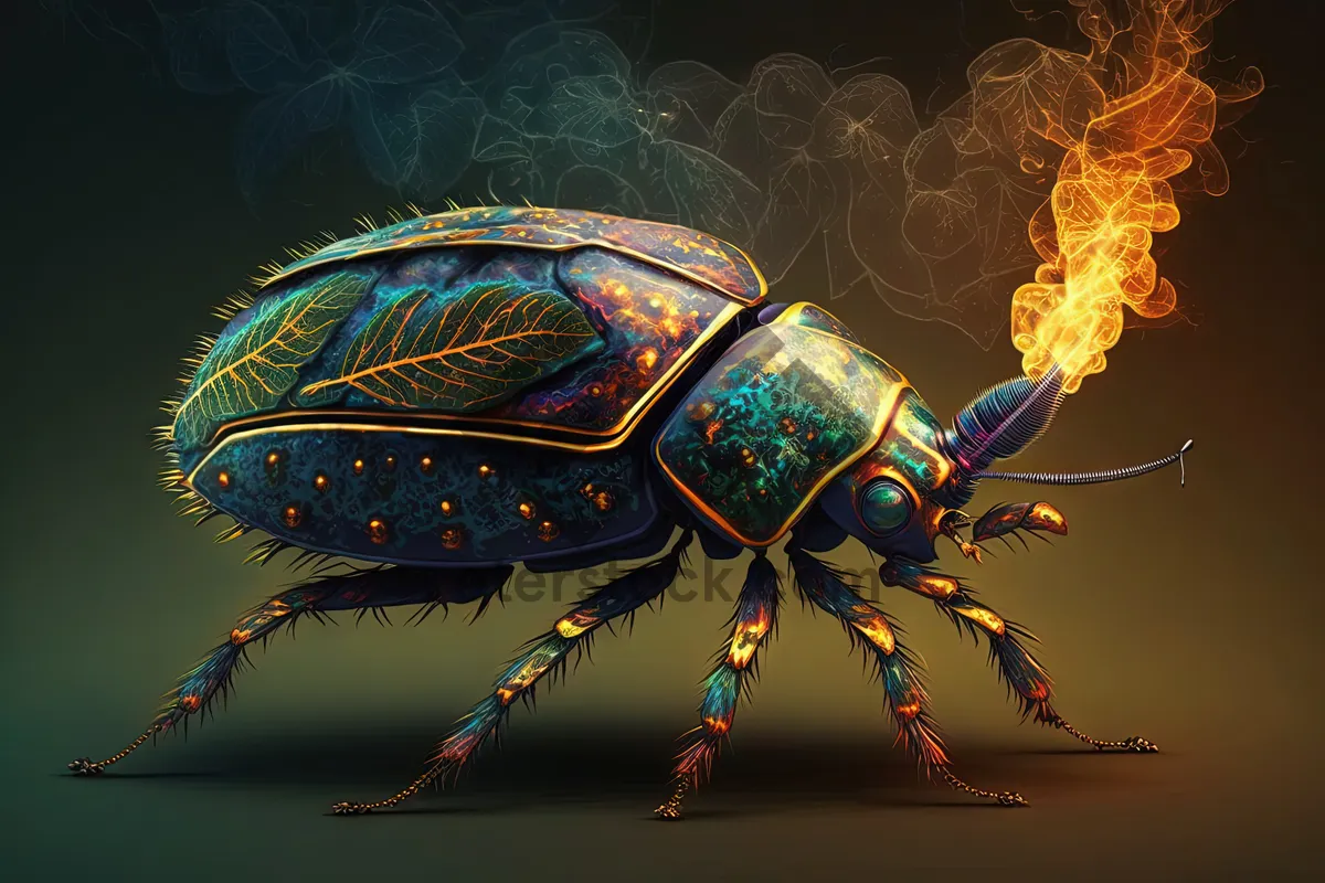 Picture of Digital beetle and cicada graphics.