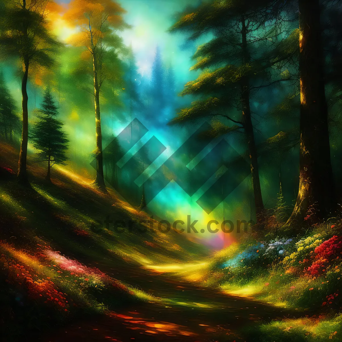 Picture of Glowing Geometric Artwork Dream