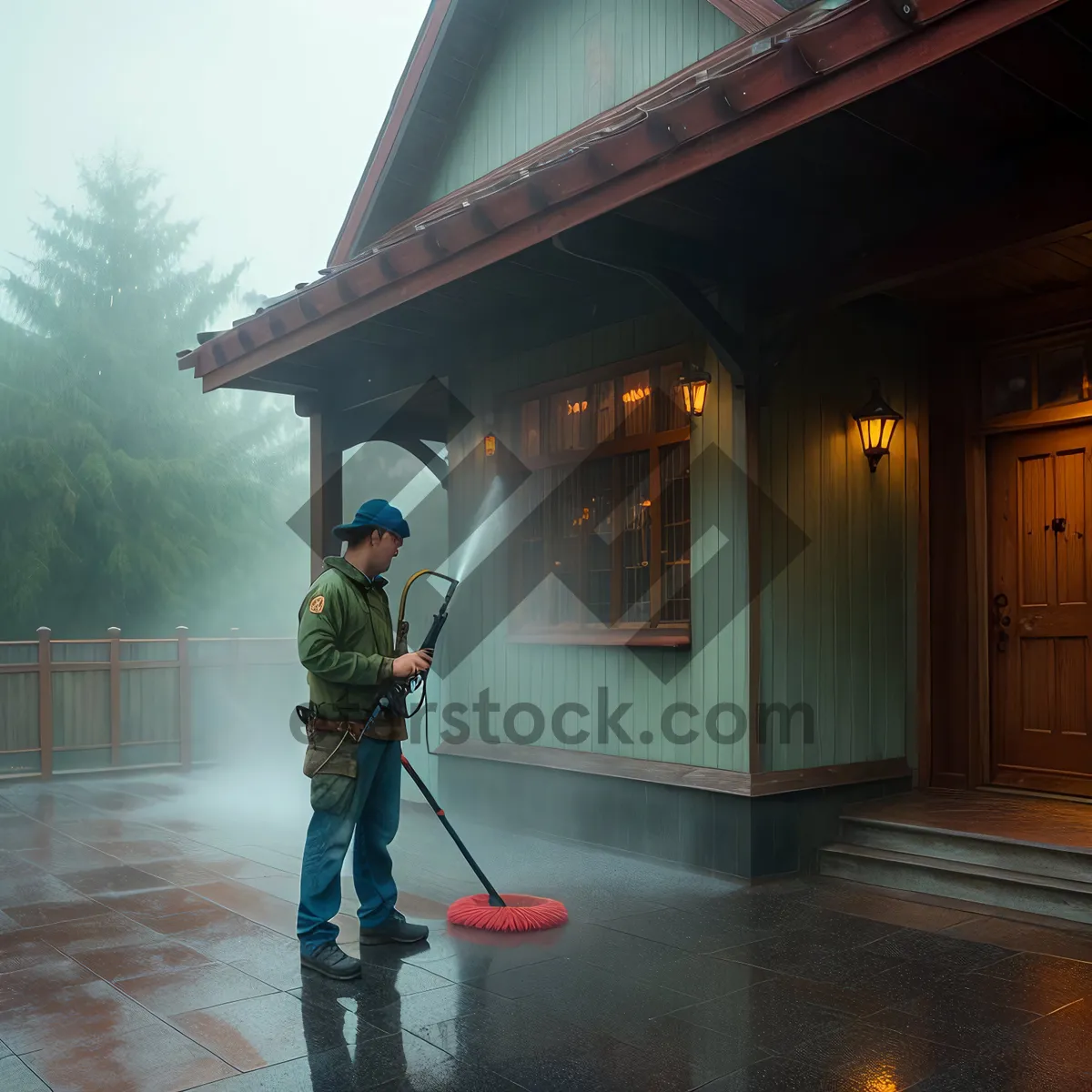 Picture of Cleaner man - Professional male cleaning person