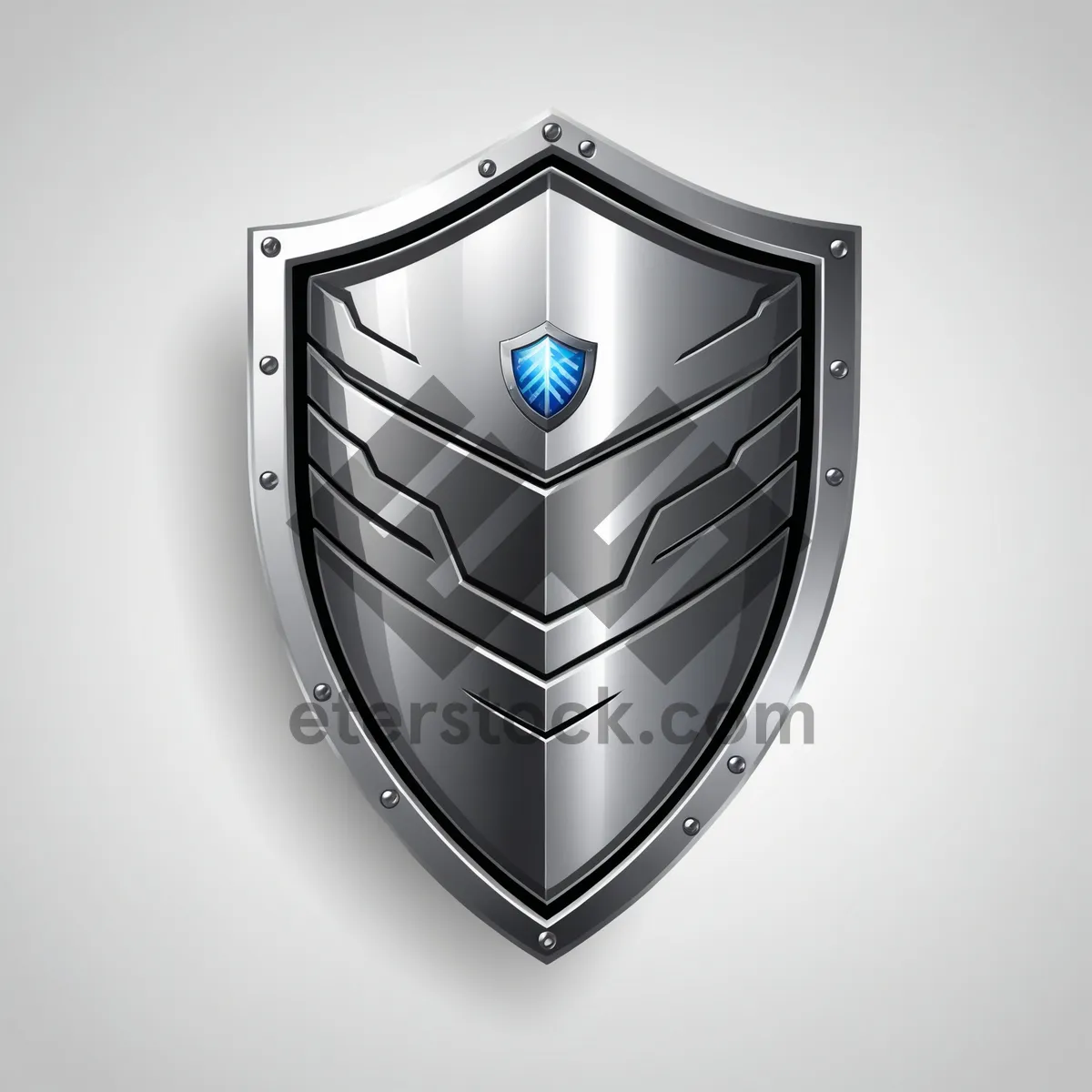 Picture of Shiny 3D shield emblem design icon