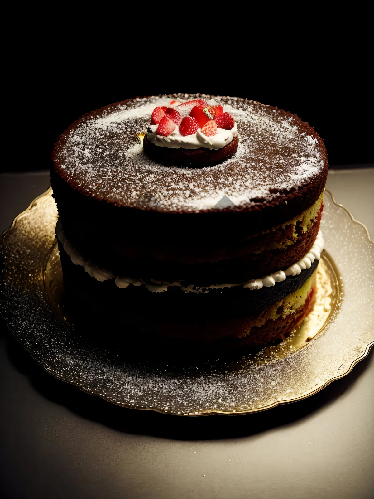 Picture of Delicious Dessert on Plate with Sombrero