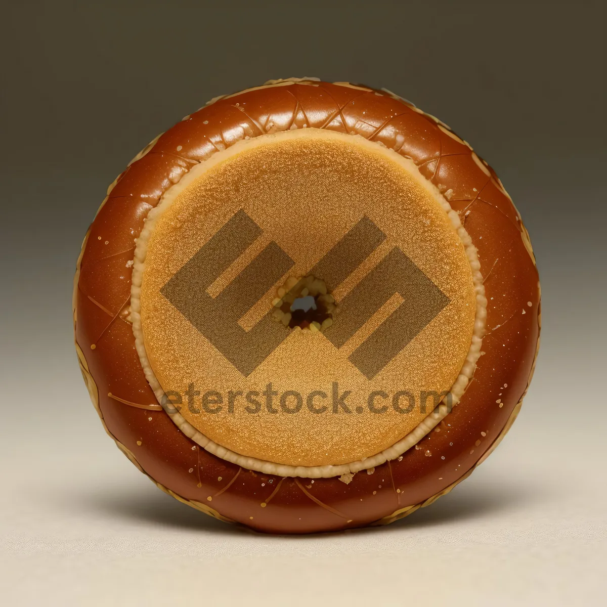 Picture of Brown Ceramic Coffee Cup and Bowl Set: Breakfast Beverage with Sweet Sugar Treats