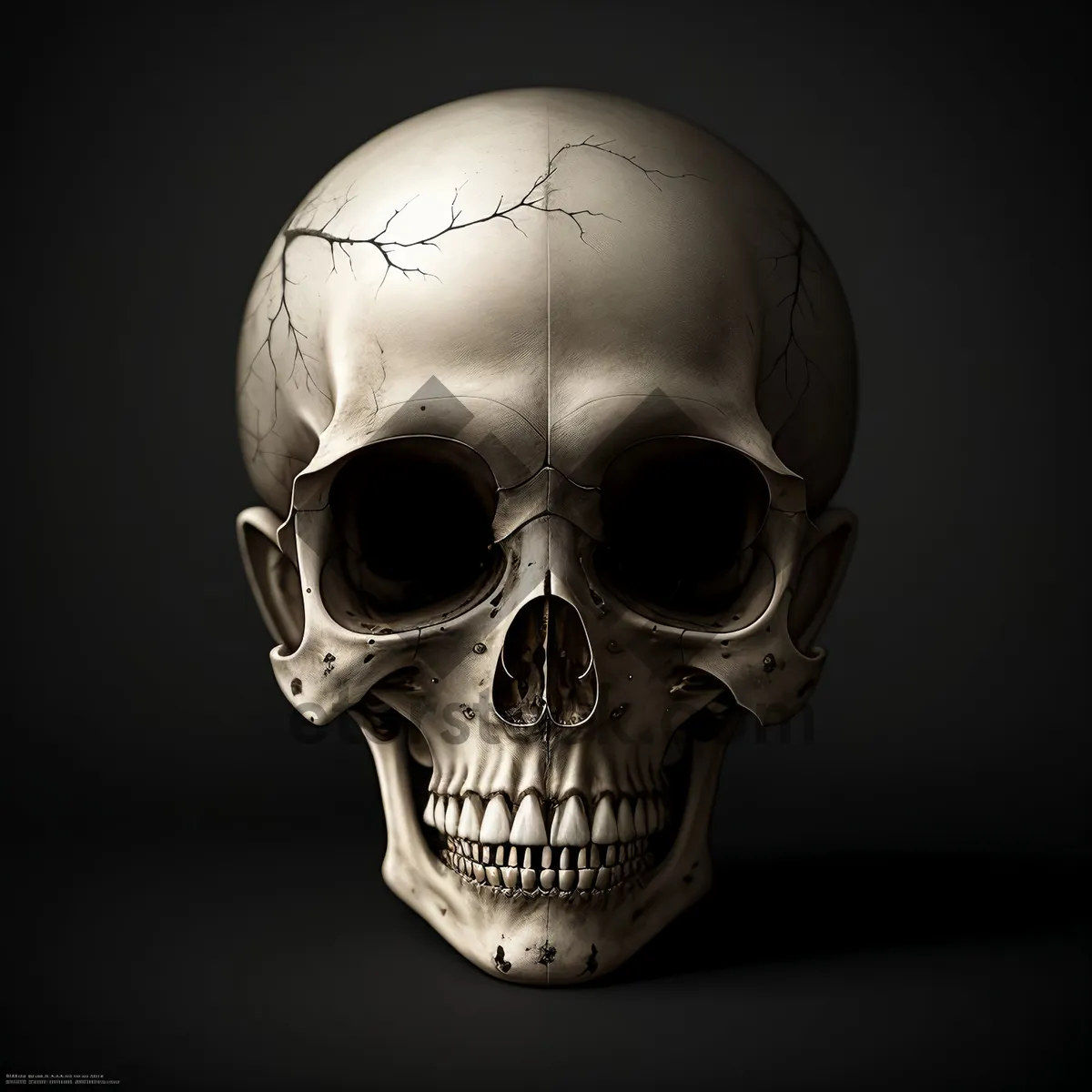 Picture of Deadly Pirate Skull in Spooky Black Mask