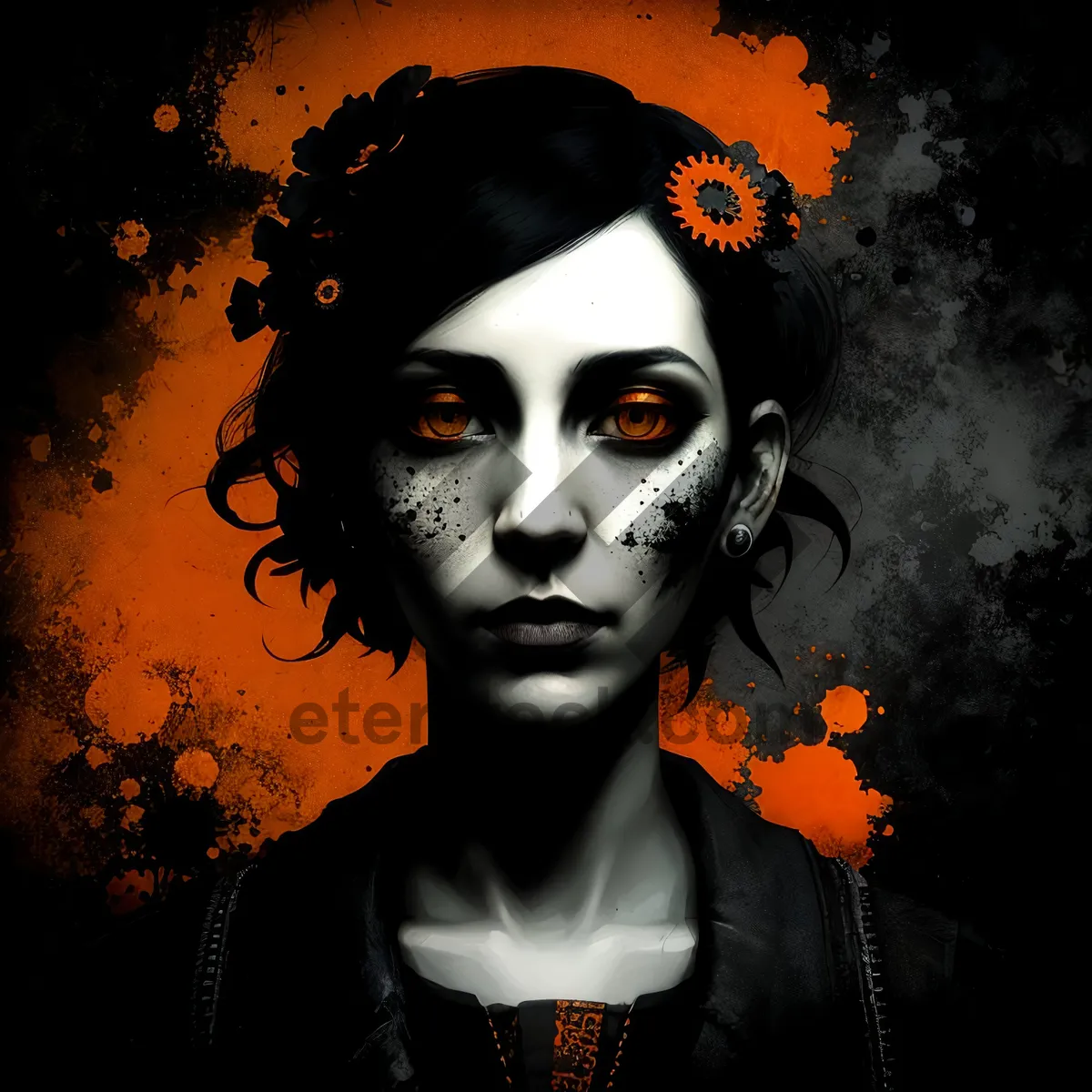 Picture of Attractive Model Sorcerer with Sexy Black Eyes and Lips
