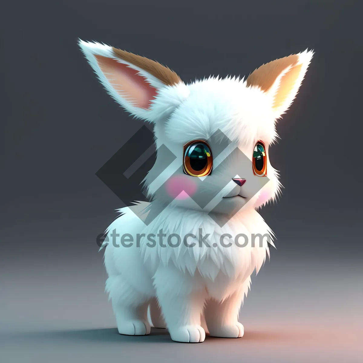 Picture of Fluffy Bunny Rabbit - Adorable Pet with Soft Fur