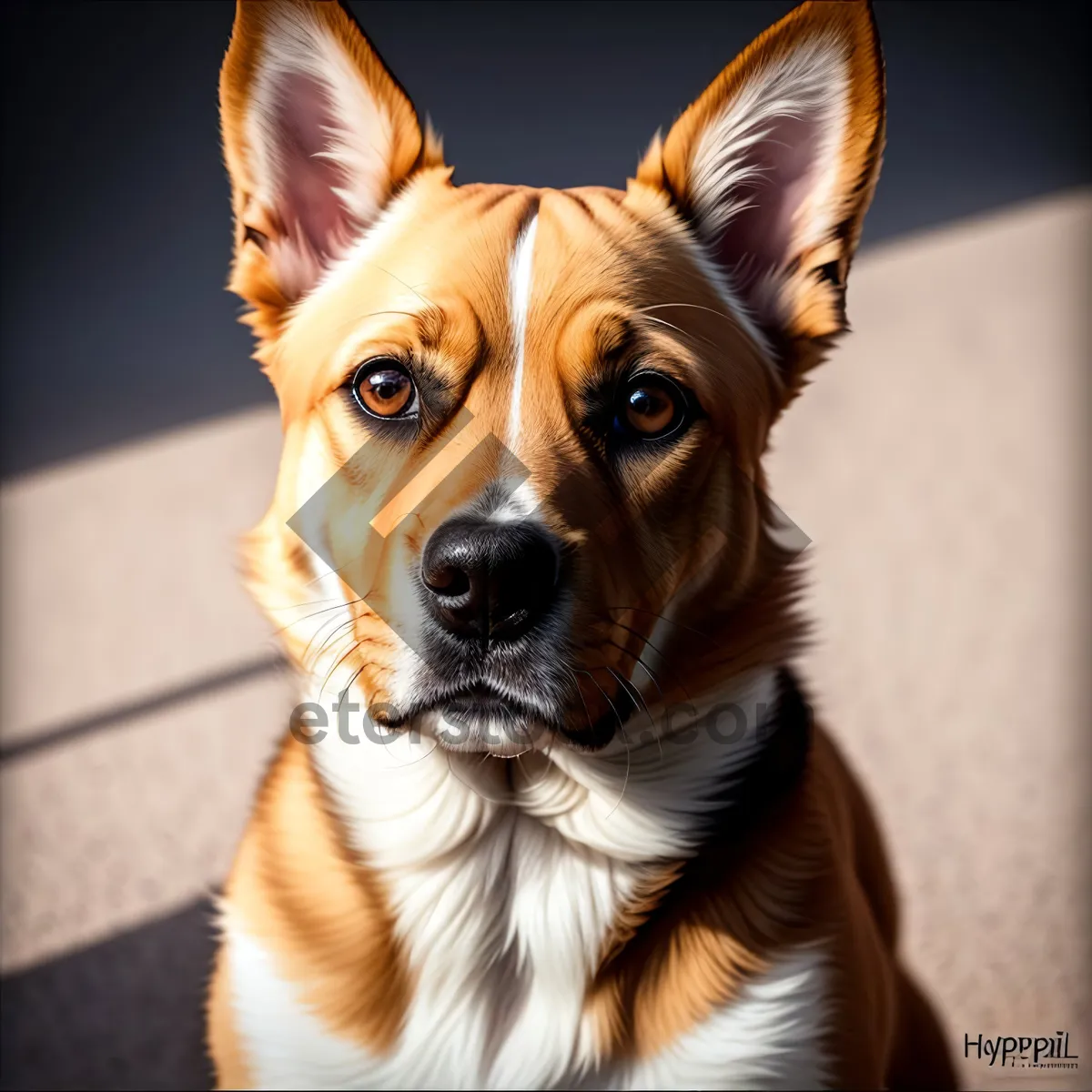 Picture of Brown Cardigan Corgi Portrait - Cute Domestic Pet