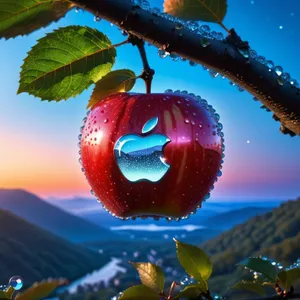Red Delicious Apple Ornament for Winter Celebration