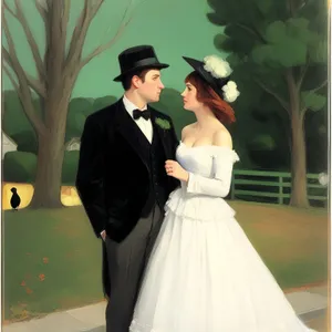Romantic Wedding Bliss: Happy Bride and Groom
