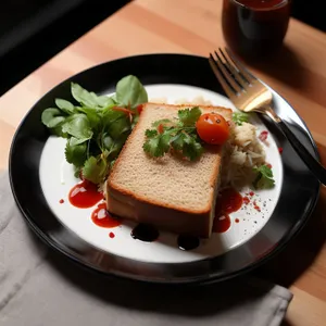 Delicious Vegetable Salad with Cheese and Fresh Tomato