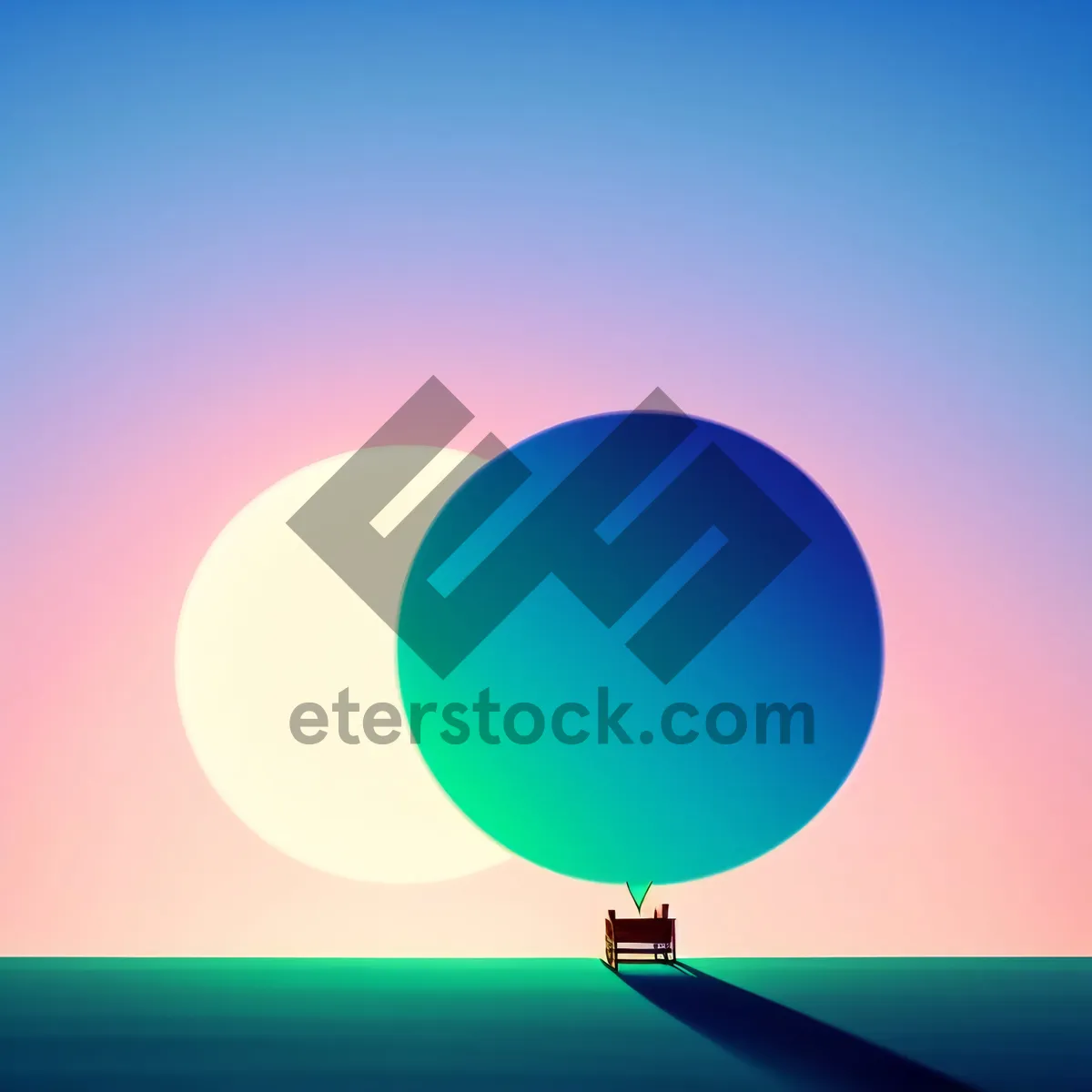 Picture of Bright Round Glowing Flag Button