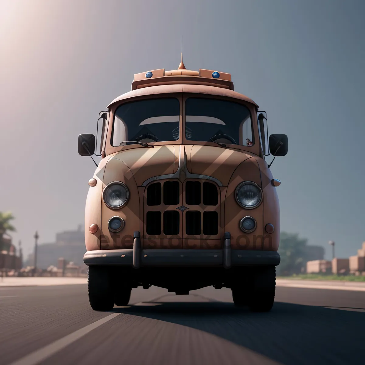 Picture of Public Transport: School Bus on Highway