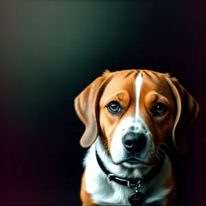 Adorable Beagle Puppy in Studio Portrait