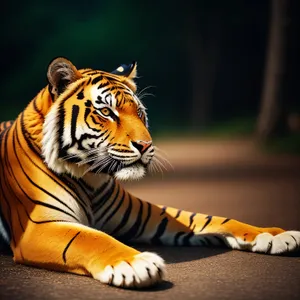 Fierce Tiger Cat in the Wild