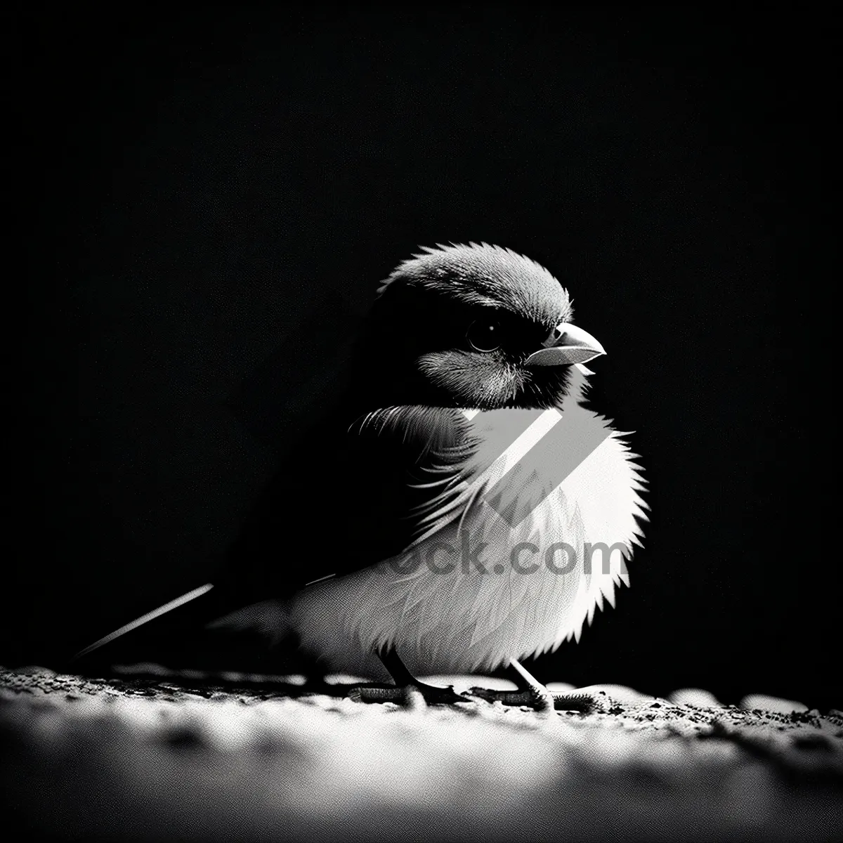 Picture of Wild Seabird With Striking Black Feathers and Piercing Eye